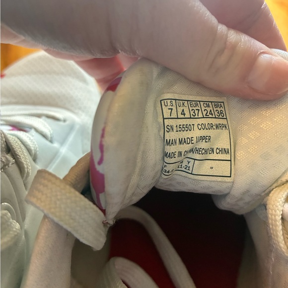 Skechers White and Pink Heart Sneakers - Picture 4 of 4